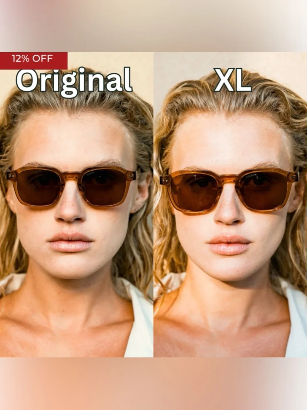 KIAURA The Lautner XL Sunglasses – Whiskey Brown – Polarized